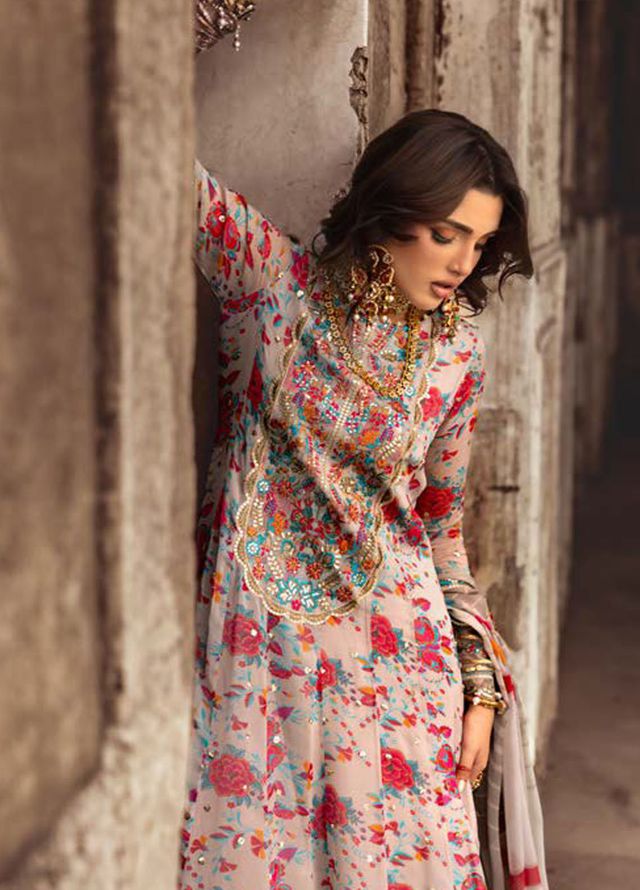 VASAL BY CHARIZMA | BEAUTIFULLY MULTI DIGITAL PRINTED CHIFFON DRESS WITH MULTI THREAD EMBROIDERED SEQUENCE WORK | UNSTITCHED 3-PIECE SUIT | VSL25-08