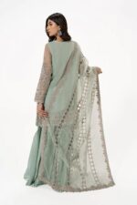 Maria B Sea Green Gharara Organza Dress