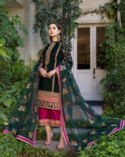 Zainab Chottani New Velvet Collection Replica